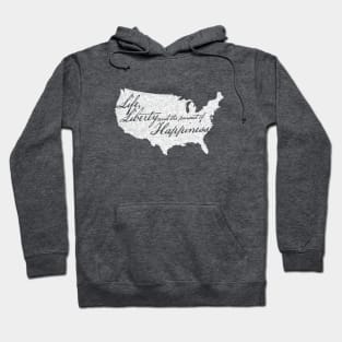 Life Liberty and the Pursuit of Happiness USA Hoodie